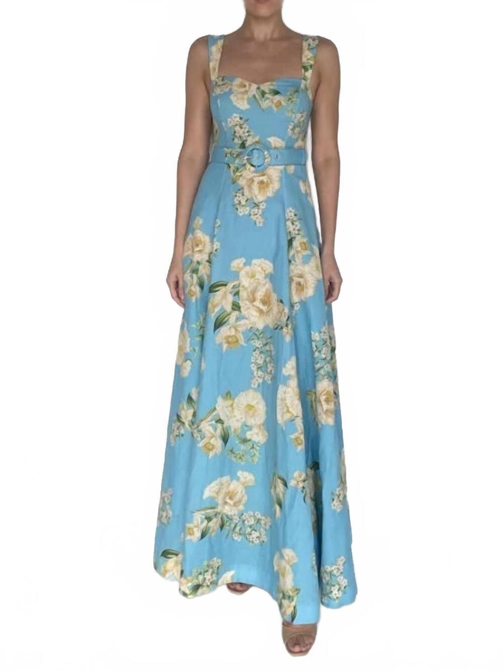 NEW HEMANT & NANDITA ajia maxi dress in blue